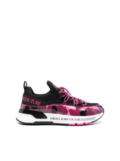 VERSACE JEANS COUTURE graphic-print panelled sneakers
