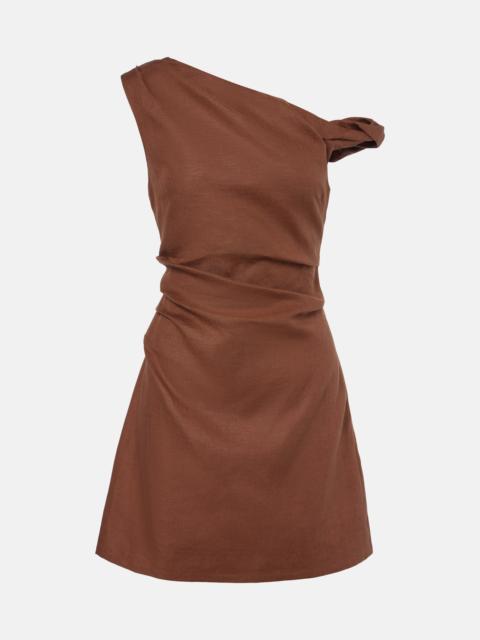 SIR. Asymmetric linen minidress