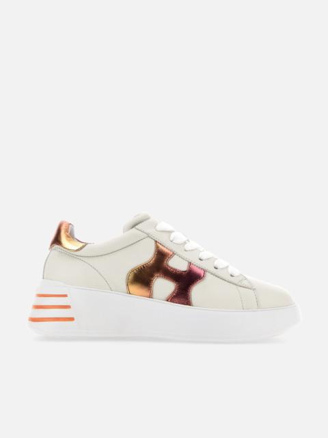 スニーカー Hogan HOGAN REBEL SNEAKERS Hogan Sneakers Rebel High Top Low Polacco Fabric/Cowhide