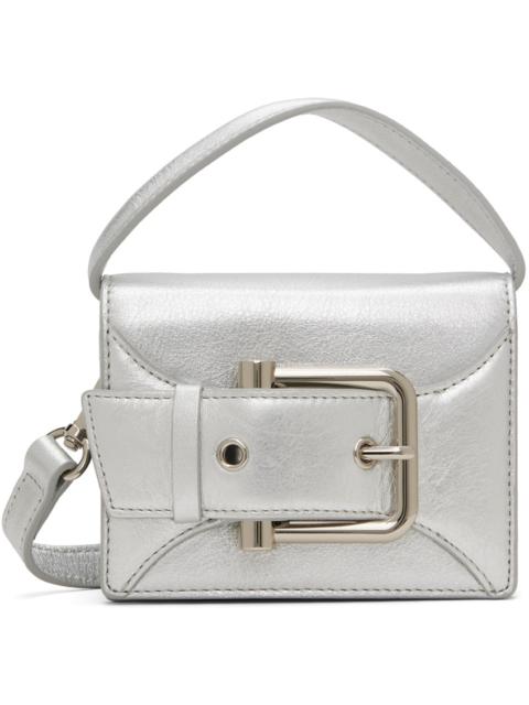 OSOI Silver Belted Boucle Micro Bag