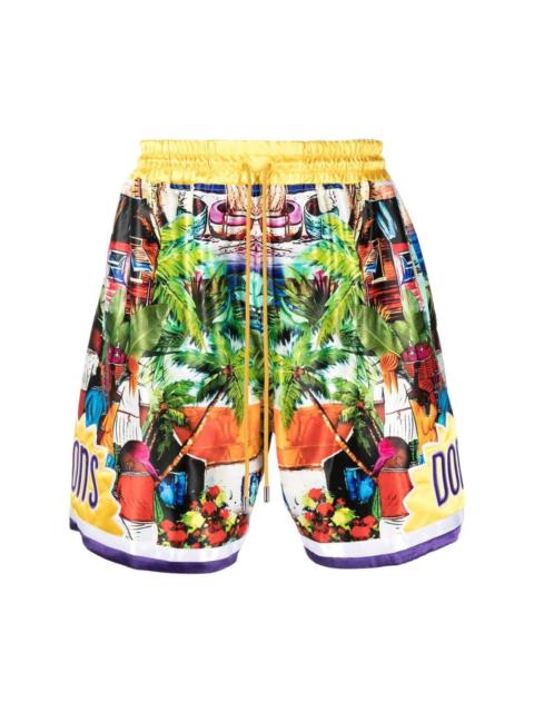 Just Don graphic-print shorts