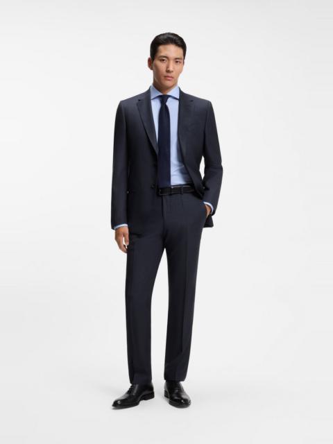 BOSS TWO-PIECE SLIM-FIT SUIT IN PATTERNED STRETCH WOOL