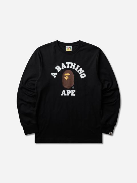 A BATHING APE® Men's College Longsleeve T-Shirt Black