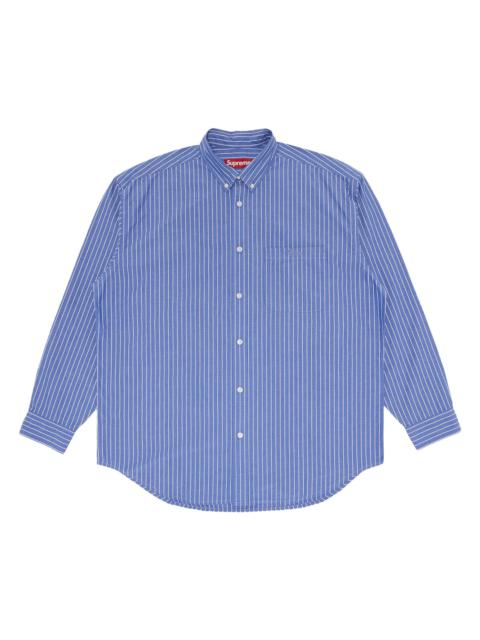 Supreme Supreme Loose Fit Stripe Shirt 'Blue' | REVERSIBLE