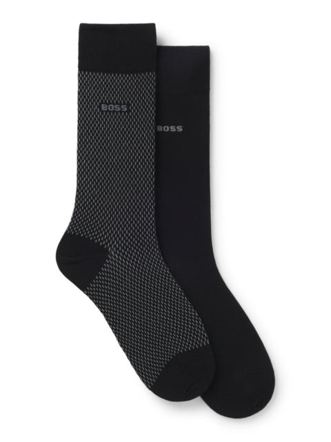 BOSS TWO-PACK OF LOGO-DETAIL SOCKS IN A REGULAR LENGTH