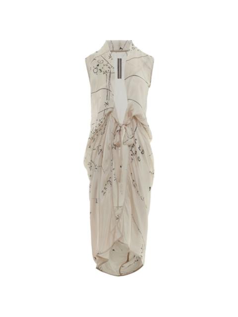 Rick Owens sleeveless draped dress