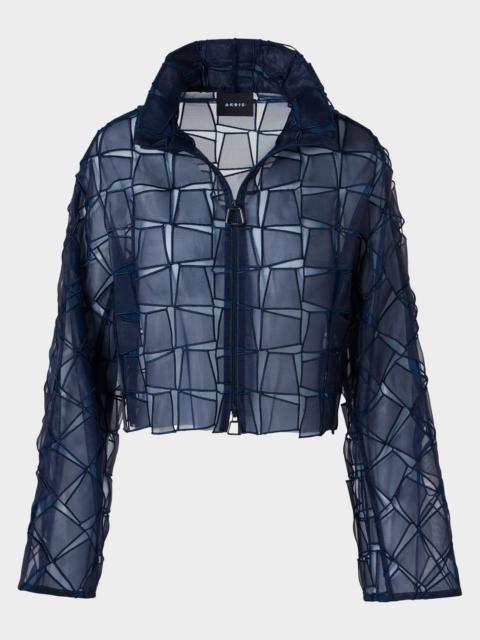 AKRIS Mimi Embroidered Organza Jacket