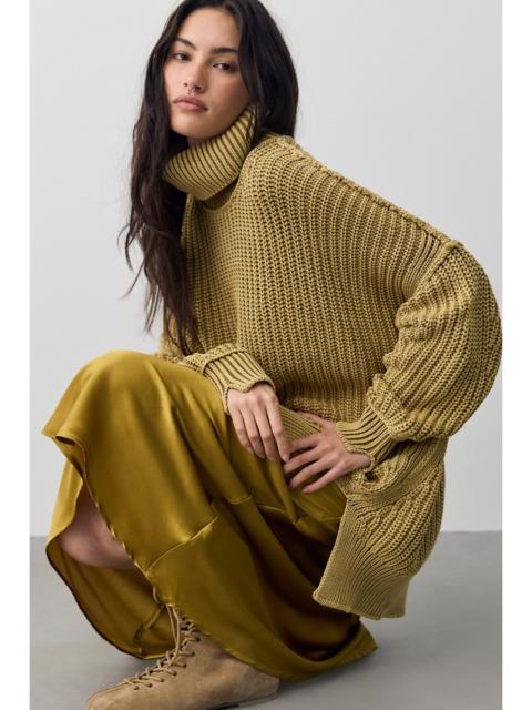 FREE PEOPLE We The Free Worn Thru Turtleneck Sweater