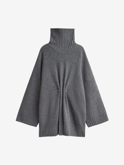 The Frankie Shop Alira Knit Brooch Dress - Grey
