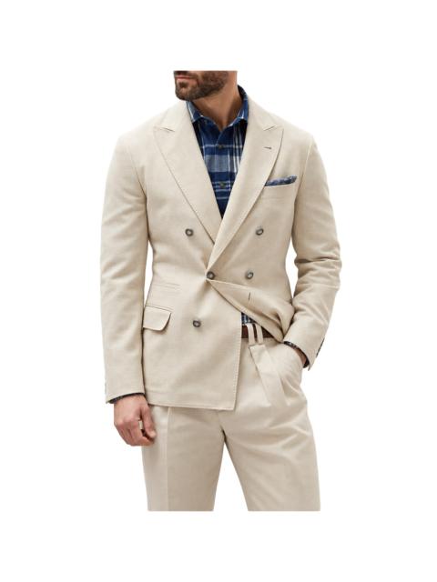 Brunello Cucinelli Wool Double Breasted Jacket "Sand" BRUN2385