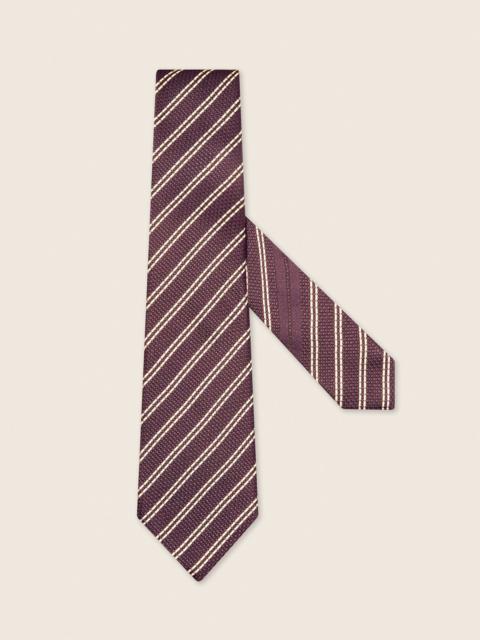 ZEGNA BURGUNDY SILK TIE