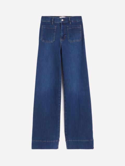 FRAME Le Slim Palazzo Modernist Pocket Long Jeans