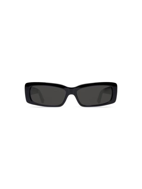 BALENCIAGA Oversize Rectangle Sunglasses  in Black