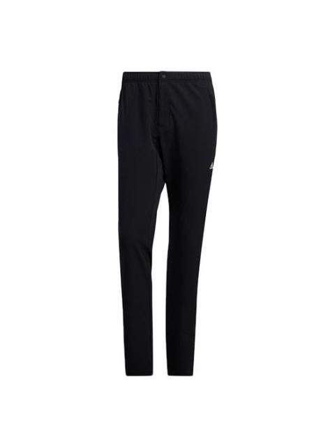 Men's adidas Lacing Elastic Waistband Slim Fit Sports Pants/Trousers/Joggers Black H13798