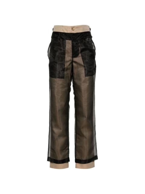 FENG CHEN WANG layered tapered trousers