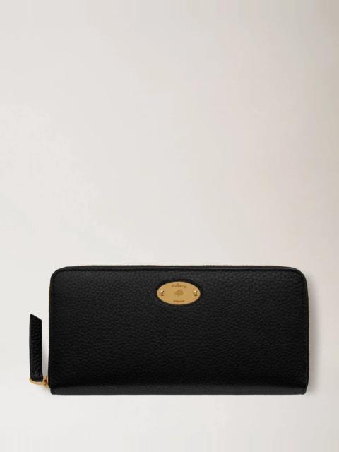Mulberry Mulberry Plaque 8 Credit Card Zip Purse Black Small Classic Grain