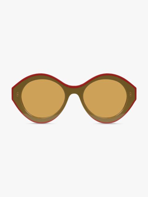 JW Anderson JWA07 BUMPER SUNGLASSES | KHAKI/BORDEAUX