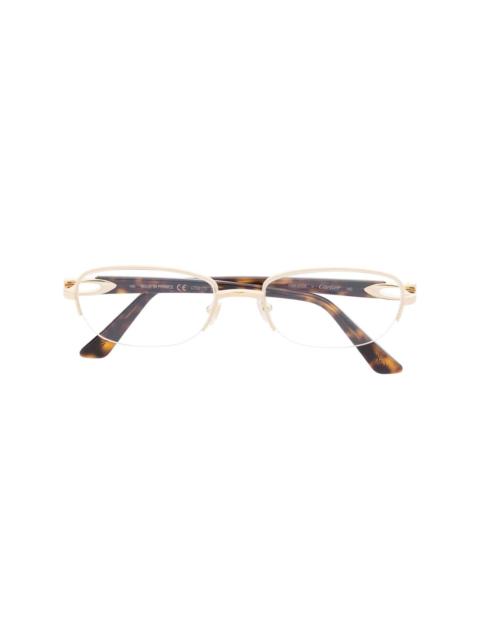 Cartier oval-frame tortoiseshell-effect glasses