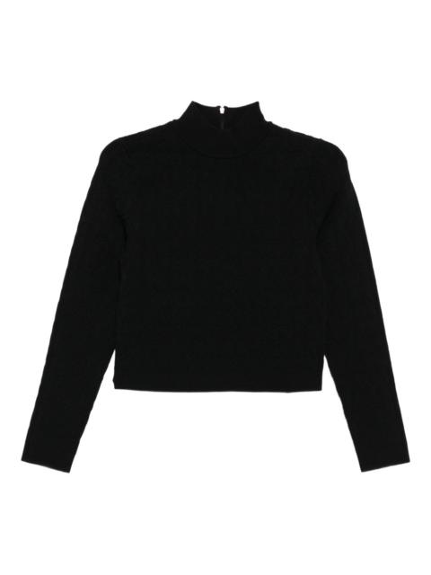 MICHAEL KORS logo jacquard top