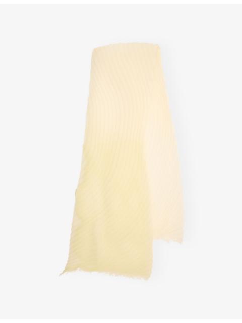 ISSEY MIYAKE Gradation Hand-Pleated Ramie-Blend Stole