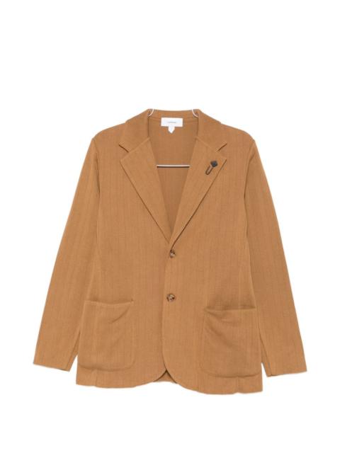 LARDINI ribbed-knit blazer