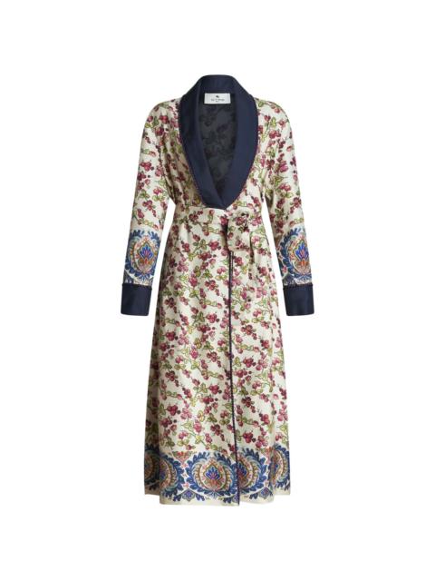 Etro floral-print silk coat