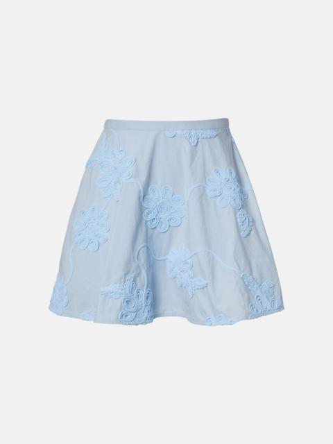 ROTATE Embroidered cotton miniskirt