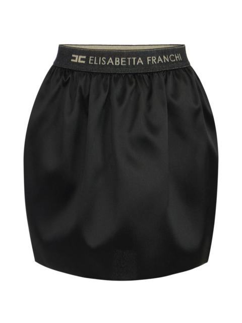 ELISABETTA FRANCHI silk gazar mini skirt