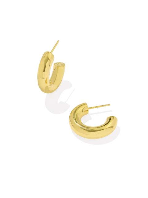 KENDRA SCOTT Small Bold Tube Hoop Earrings in 18k Gold Vermeil