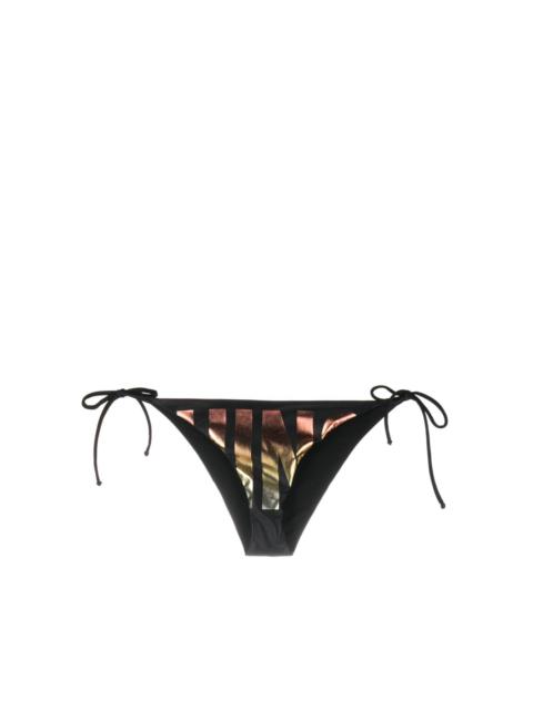 logo-print side-tie bikini bottom