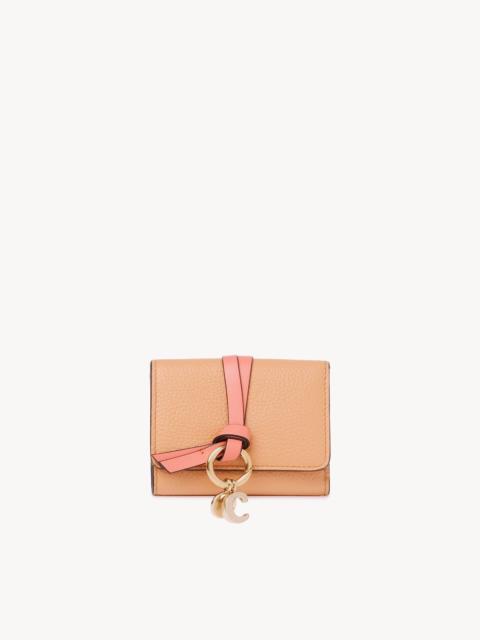 Chloé MINI ALPHABET TRI-FOLD IN GRAINED LEATHER