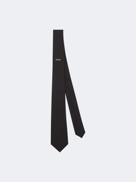 Prada Logo silk tie