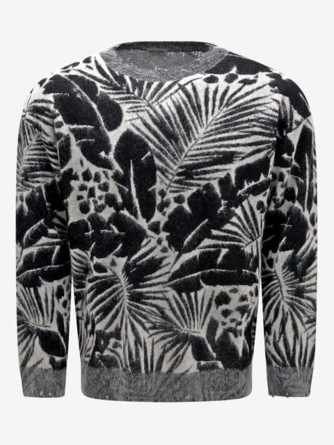 Tropical Leaves Graphic Sweater