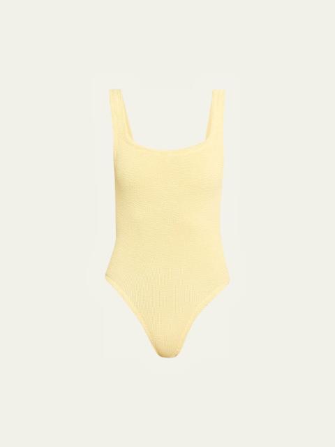 Hunza G Square-Neck One-Piece Swimsuit