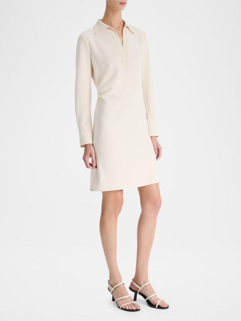 Vince Long-Sleeve Rugby Dress