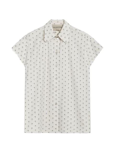 Valentino button-up collared cotton shirt