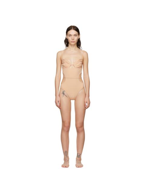 NENSI DOJAKA SSENSE Exclusive Beige One-Piece