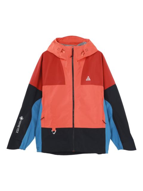 Nike Nike Contrasting Colors Casual waterproof Hooded Jacket Orange DB3560-817