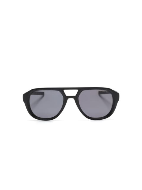 pilot-frame logo sunglasses