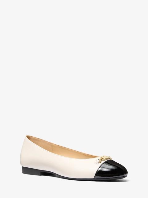 MICHAEL KORS Rebecca Flex Leather Ballet Flat
