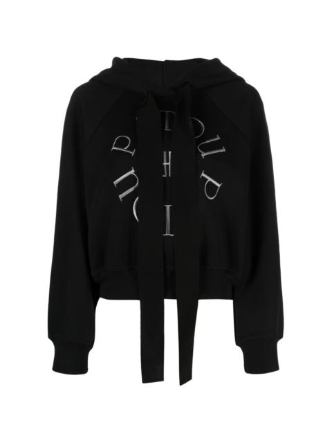 PATOU logo-embroidered cotton hoodie