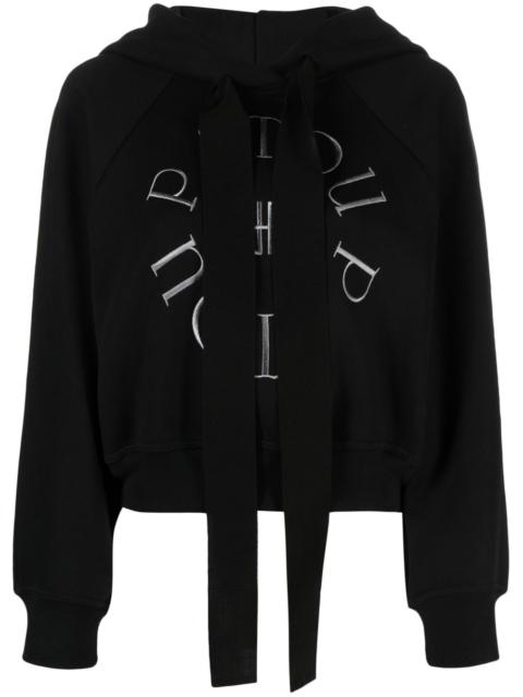 PATOU logo-embroidered cotton hoodie