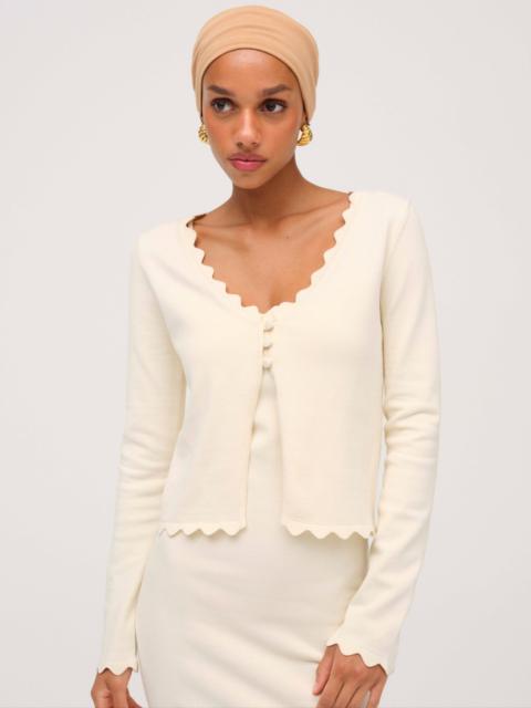 For Love & Lemons Sisi Scallop Knit Cardigan
