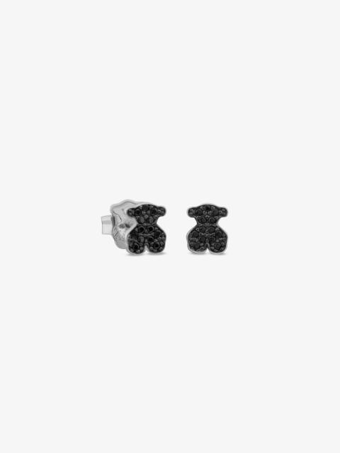 TOUS Silver Motif Earrings with Spinels