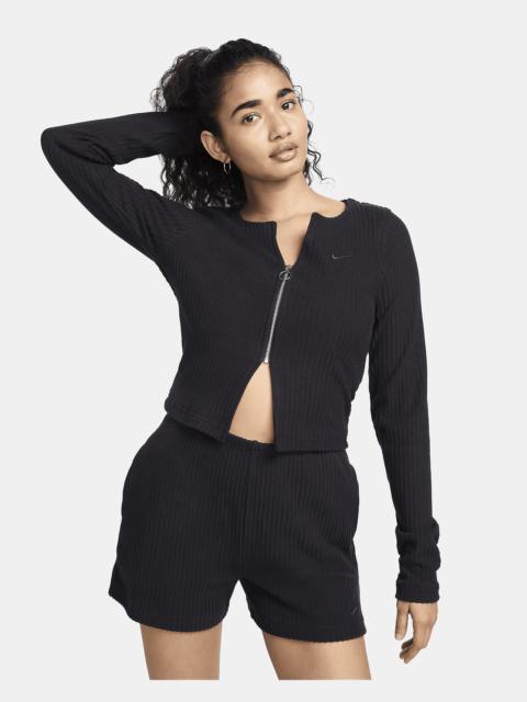Women's Nike Sportswear Chill Knit Slim Full-Zip Ribbed Cardigan
