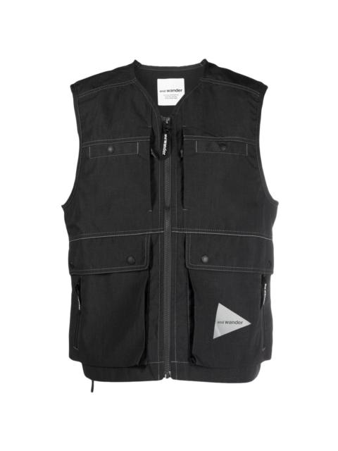 and Wander Kevlar logo-print vest
