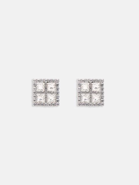 Alessandra Rich CRYSTAL SQUARE EARRINGS