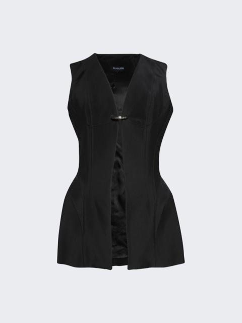 MUGLER Corseted Pierced Vest Black