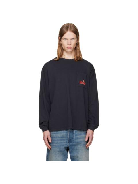 Rhude Black 'Rhude American Spirit' Long Sleeve Pocket T-shirt