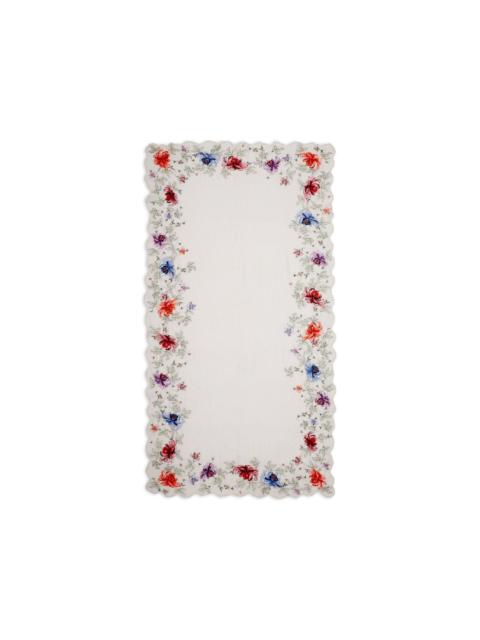 Faliero Sarti floral-embroidered scalloped scarf